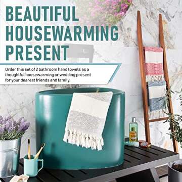 Rumi&Shams Turkish Hand Towels for Bathroom | 2 pcs Bathroom Hand Towels | 100% Cotton Decorative Kitchen Towels | 16x35 Boho Hand Towels | Oeko-Tex Certified Gray Hand Towels