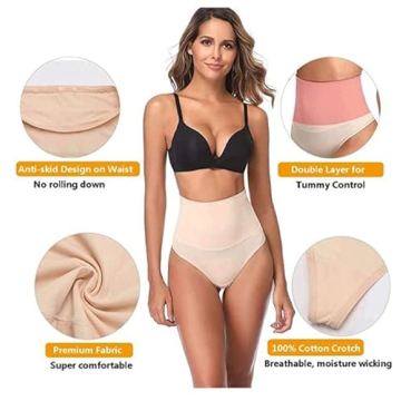 High Waist Shapewear Thong for Women Tummy Control