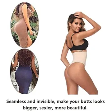High Waist Shapewear Thong for Women Tummy Control