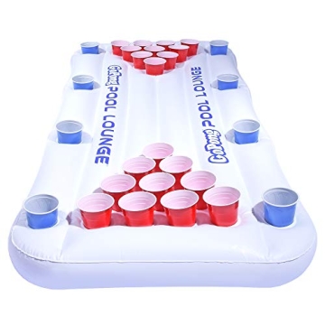 GoPong Inflatable Beer Pong Table for Pool Fun