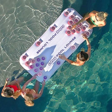 GoPong Inflatable Beer Pong Table for Pool Fun