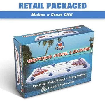 GoPong Inflatable Beer Pong Table for Pool Fun