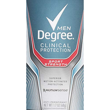 DEGREE Men Clinical Protection Sport Strength Antiperspirant & Deodorant, 1.7 Ounce, Pack of 3