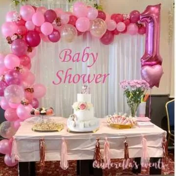 Pink Balloons Metallic Pink Balloon, 60Pcs 12Inch Chrome Pink Balloons Deep Light Pink Balloons Pearl Pink Balloons Hot Pink Latex Balloons for Birthday Wedding Baby Shower Party Decoration