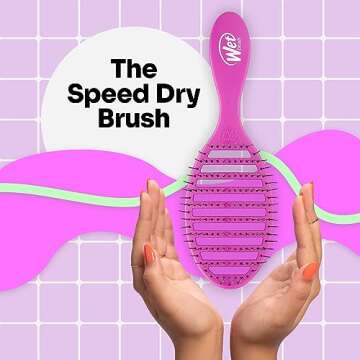 Wet Brush Speed Dry Hair Brush, Purple - Vented Design and Ultra Soft HeatFlex Bristles Are Blow Dry...
