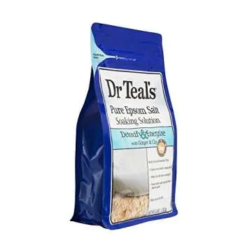 Dr Teal's Pure Epsom Salt Soaking Solution, Energize with Ginger & Clay, 3 Pound Bag