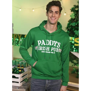 Arvilhill Men's Comfortable St. Patrick's Day Hoodie