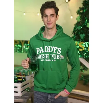 Arvilhill Men's Comfortable St. Patrick's Day Hoodie