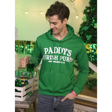 Arvilhill Men's Comfortable St. Patrick's Day Hoodie