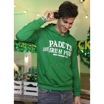 Arvilhill Men's Comfortable St. Patrick's Day Hoodie