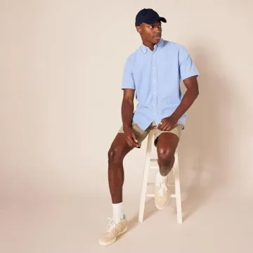 Amazon Essentials Regular-Fit Short Sleeve Oxford Shirt