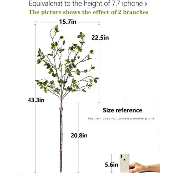 Lifelike 43.3 Inch Artificial Branches for Home Decor