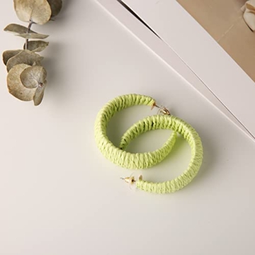 Scddboy Raffia Beach Earrings for Women - Bohemian Style