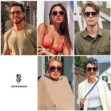 Stylish SOJOS Retro Aviator Sunglasses with UV Protection