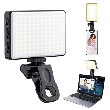 Meixitoy 120 LED Phone Light, Selfie Light, 5000Mah Rechargeable Clip Video Light, Adjusted 3 Light ...