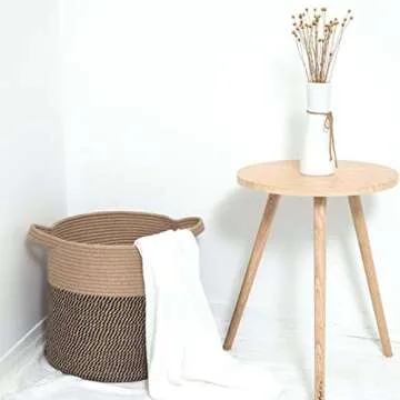 MINTWOOD Cotton Rope Storage Basket for Stylish Organization