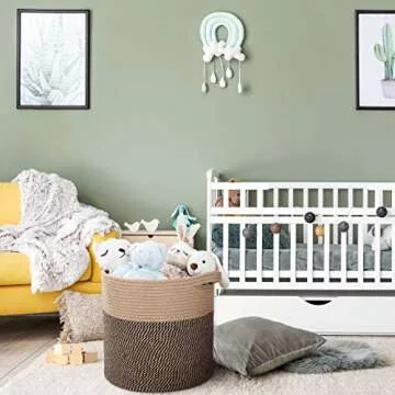 MINTWOOD Cotton Rope Storage Basket for Stylish Organization
