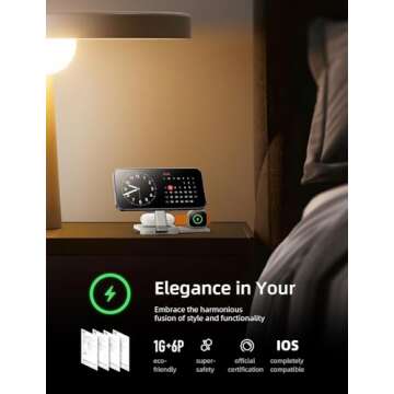 LISEN 3-in-1 Charging Station – Wireless Charger for Apple Family