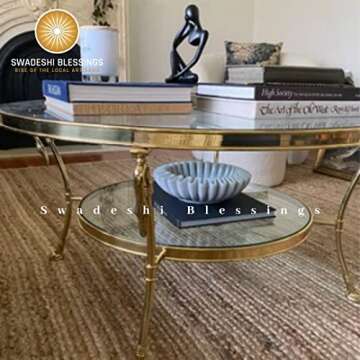 SWADESHI BLESSINGS HandCrafted Marble Ruffle Bowl/Antique Scallop Bowl/Fruit Bowl/Vintage Ring Dish/Decorative Flower Bowl/HouseWarming Gift/Wedding Gifts/Urli (8 Inches)