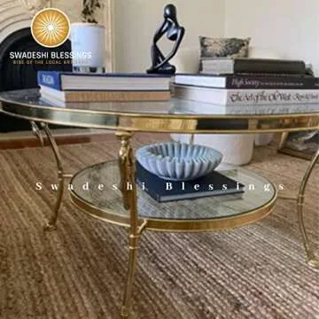 SWADESHI BLESSINGS HandCrafted Marble Ruffle Bowl/Antique Scallop Bowl/Fruit Bowl/Vintage Ring Dish/Decorative Flower Bowl/HouseWarming Gift/Wedding Gifts/Urli (8 Inches)