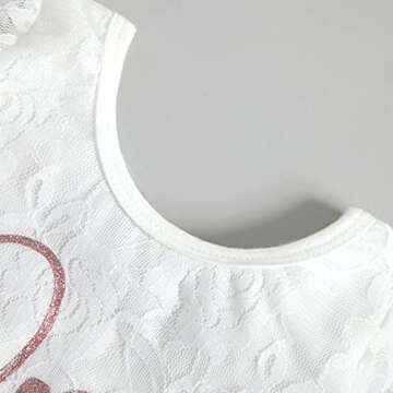 CIYCUIT Baby Girl First Birthday Outfit Lace Tutu Skirt Set One Year Old Birthday Cake Smash Outfit 9-12 Months