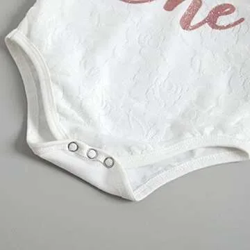 CIYCUIT Baby Girl First Birthday Outfit Lace Tutu Skirt Set One Year Old Birthday Cake Smash Outfit 9-12 Months