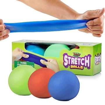 YoYa Toys Pull & Stretch Stress Balls - 3 Pack for Anxiety Relief & Sensory Play