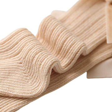 Baby Girls Knee High Socks with Velour Bows 4-Pack