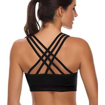 Padded Strappy Sports Bras for Women - Fitness Activewear