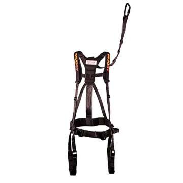 Muddy Hunting Tree Stand Safety Systems Lightweight Padded Nylon Quick-Release Safeguard Harness, La...