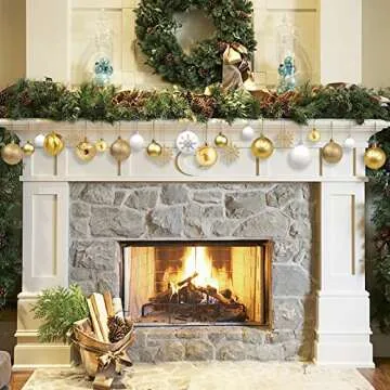 DomeStar Christmas Ball Set 112PCS Glitter Shatterproof