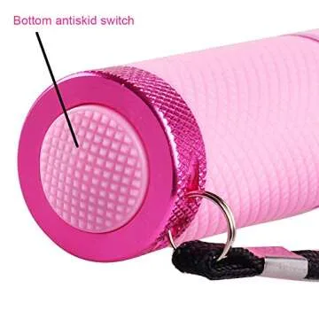 Lasamot Mini Flash Light for LED Gel Curing Lamp Light Handheld Nail Dryer Nail Flashlight 9 LEDs 395nm UV Flashlights Detector for Facial Mask (Blue)