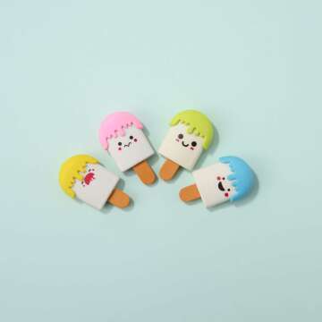 Mini Sorbet Erasers 24 Pack for Kids and Gifts