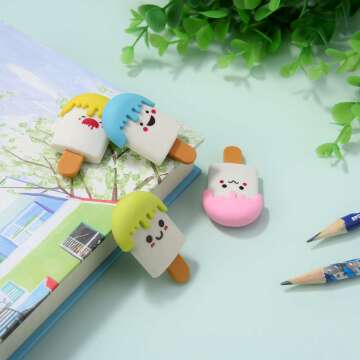 Mini Sorbet Erasers 24 Pack for Kids and Gifts