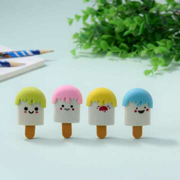Mini Sorbet Erasers 24 Pack for Kids and Gifts