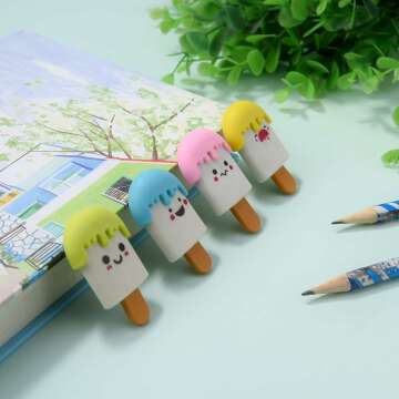 Mini Sorbet Erasers 24 Pack for Kids and Gifts