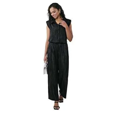 Sucegi Satin Wide Leg Pants for Women, Casual Palazzo Pants for Women, High Waisted Adjustable Loose Trousers