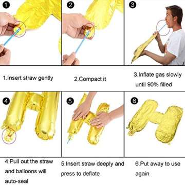 WULEEUPER Lil Balloons 16'' Lil Letter Balloons Banner Sorority Sister Little Balloons Big Little Re...