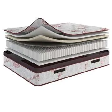 Ottomanson 13" Full Mattress in a Box Made in USA, Medium-Firm Mattress, Hybrid Mattress Cool Improved Airflow with Edge to Edge Pocket Coil, Bed in A Box, Ottopedic