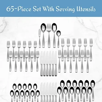 Mikasa Satin Loft 65-Piece Stainless Steel Flatware Set
