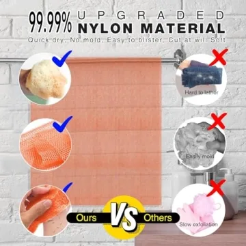 Exfoliating African Net Bath Sponge for All Skin Types