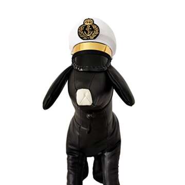 PET SHOW Small Medium Dogs Captain Hat Party Costume Grooming Accessory Photo Props for Pets Puppy Doggies Kitten Pack of 1 (White)