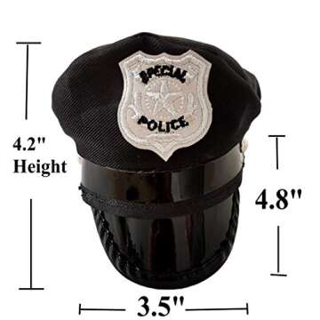 PET SHOW Small Medium Dogs Captain Hat Party Costume Grooming Accessory Photo Props for Pets Puppy Doggies Kitten Pack of 1 (White)