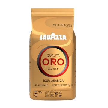 Lavazza Qualità Oro Whole Bean Blend 2.2 lbs - Premium Medium Roast Coffee