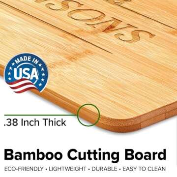 Personalized Cutting Board, Custom Engraved Bamboo Wood Cutting Boards, Customized Name Kitchen Charcuterie Board, Christmas, Housewarming Gift, Multiple Sizes, Engraved in USA by My Sign Center