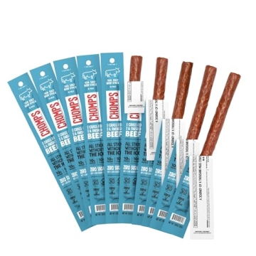 Chomps Sea Salt Beef Jerky Snack Sticks - Healthy Protein Snacking
