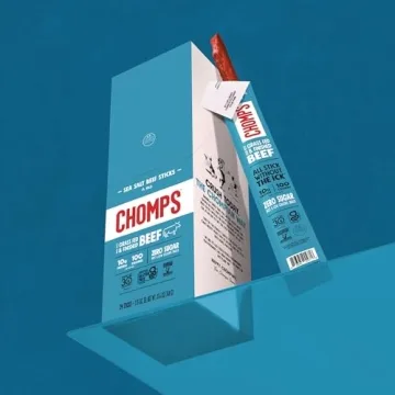 Chomps Sea Salt Beef Jerky Snack Sticks - Healthy Protein Snacking