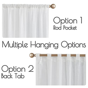 Jinchan Linen Blend White Curtains for Modern Living Spaces