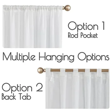 Jinchan Linen Blend White Curtains for Modern Living Spaces