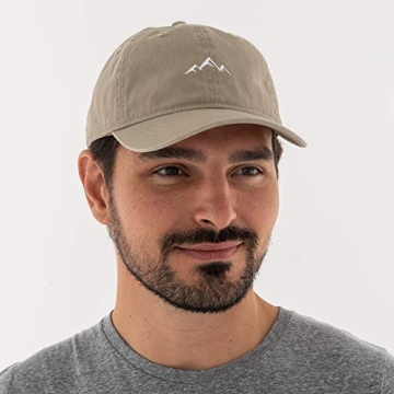 Outdoor Cap Standard Mountain dad hat-Unstructured Soft Cotton Cap, Khaki, One Size